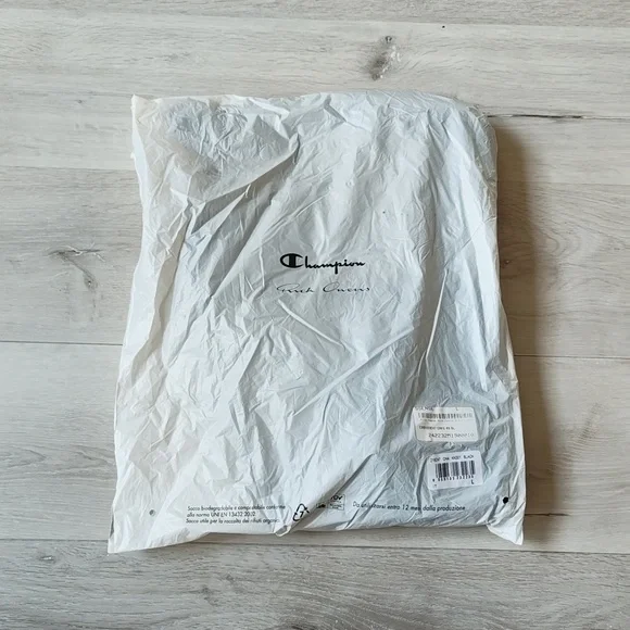 CHAMPION CARGO DIETRICH DRAWSTRING PANTS BLACK Rick‎ Owens/SSENSE Size Large NWT